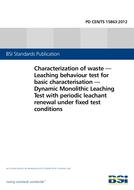 BS PD CEN/TS 15863:2012