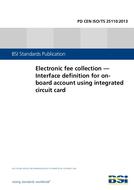 BS PD CEN ISO/TS 25110:2013