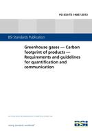 BS PD ISO/TS 14067:2013