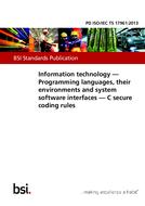BS PD ISO/IEC TS 17961:2013
