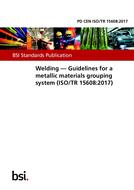 BS PD CEN ISO/TR 15608:2017