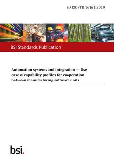 BS PD ISO/TR 16161:2019