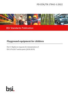 BS PD CEN/TR 17842-1:2022