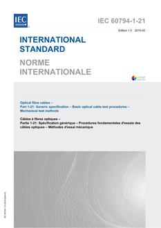 IEC 60794-1-21 Ed. 1.0 b:2015
