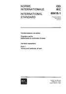 IEC 60418-1 Ed. 1.0 b:1974